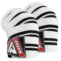 Бинты на колени RDX K1 GYM Knee Wraps White/Black Plus (WAH-K1W+)