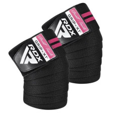 Бинты на колени RDX GYM KNEE WRAP R11 BLACK/PINK (WAH-KR11BP)