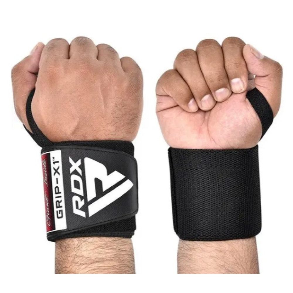 Бинты для запястий (кистевые бинты) RDX W3 Gym Wrist Wraps Full Black (WAH-W3FB)