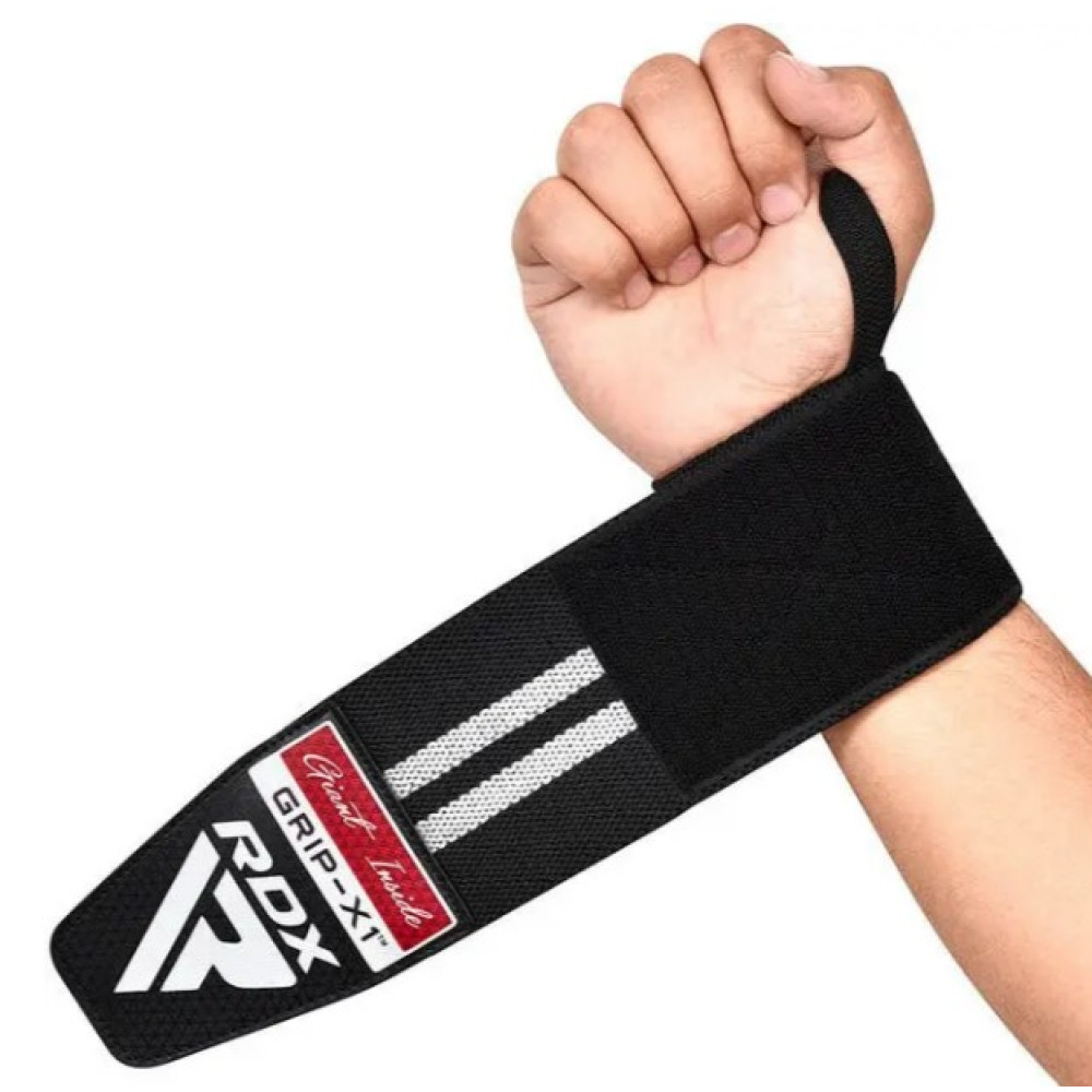 Бинты для запястий (кистевые бинты) RDX GYM WRIST WRAP R11 BLACK/WHITE (WAH-WR11BW)