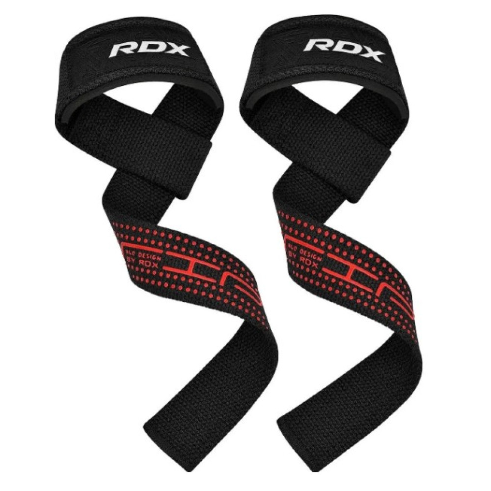 Лямки для тяги RDX S4 Gym Cotton Gel Straps Black Plus (WAC-S4B+)