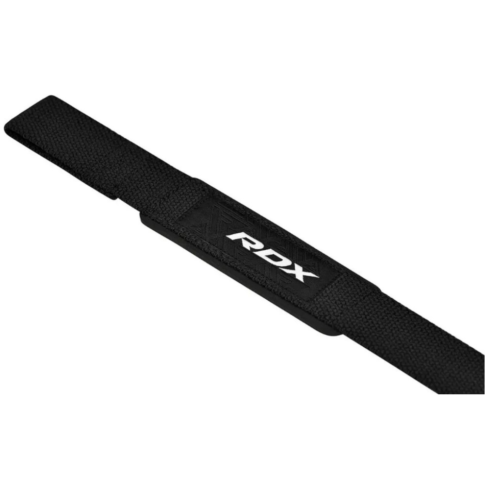 Лямки для тяги RDX S4 Gym Cotton Gel Straps Black Plus (WAC-S4B+)