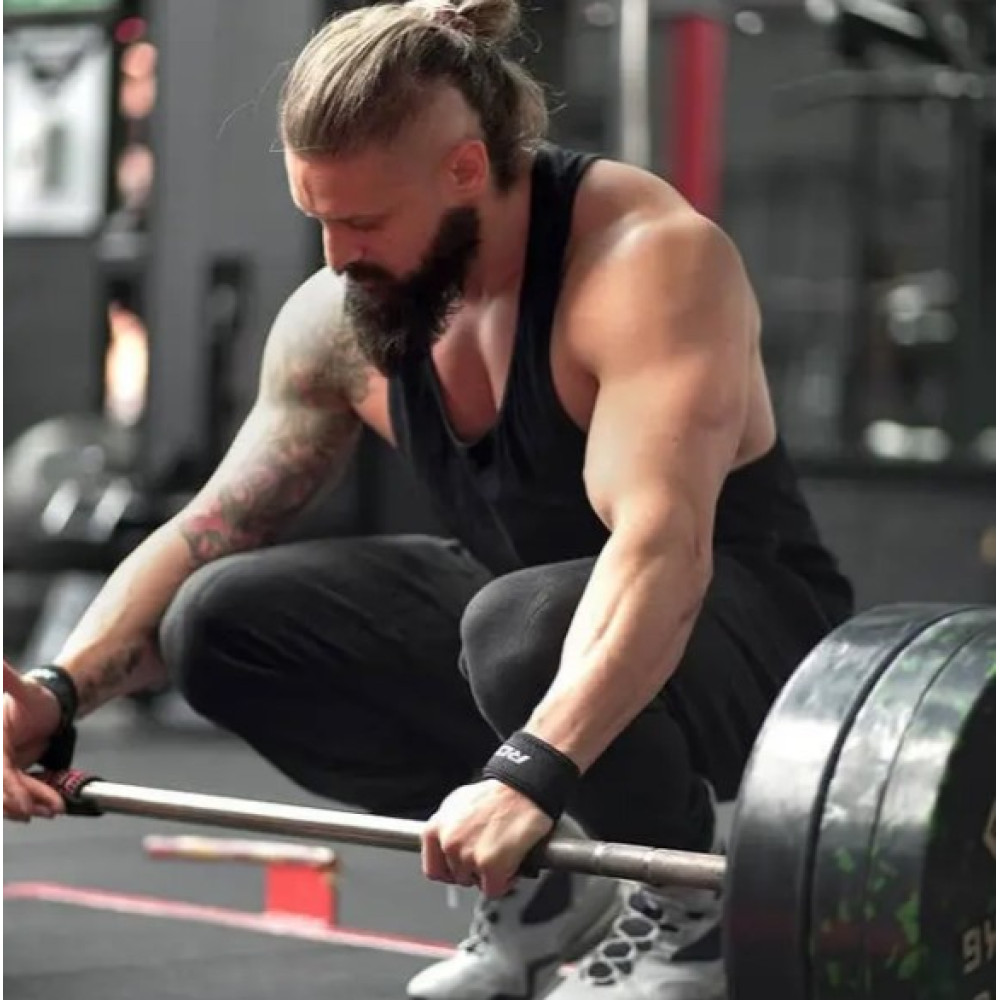 Лямки для тяги RDX S4 Gym Cotton Gel Straps Black Plus (WAC-S4B+)