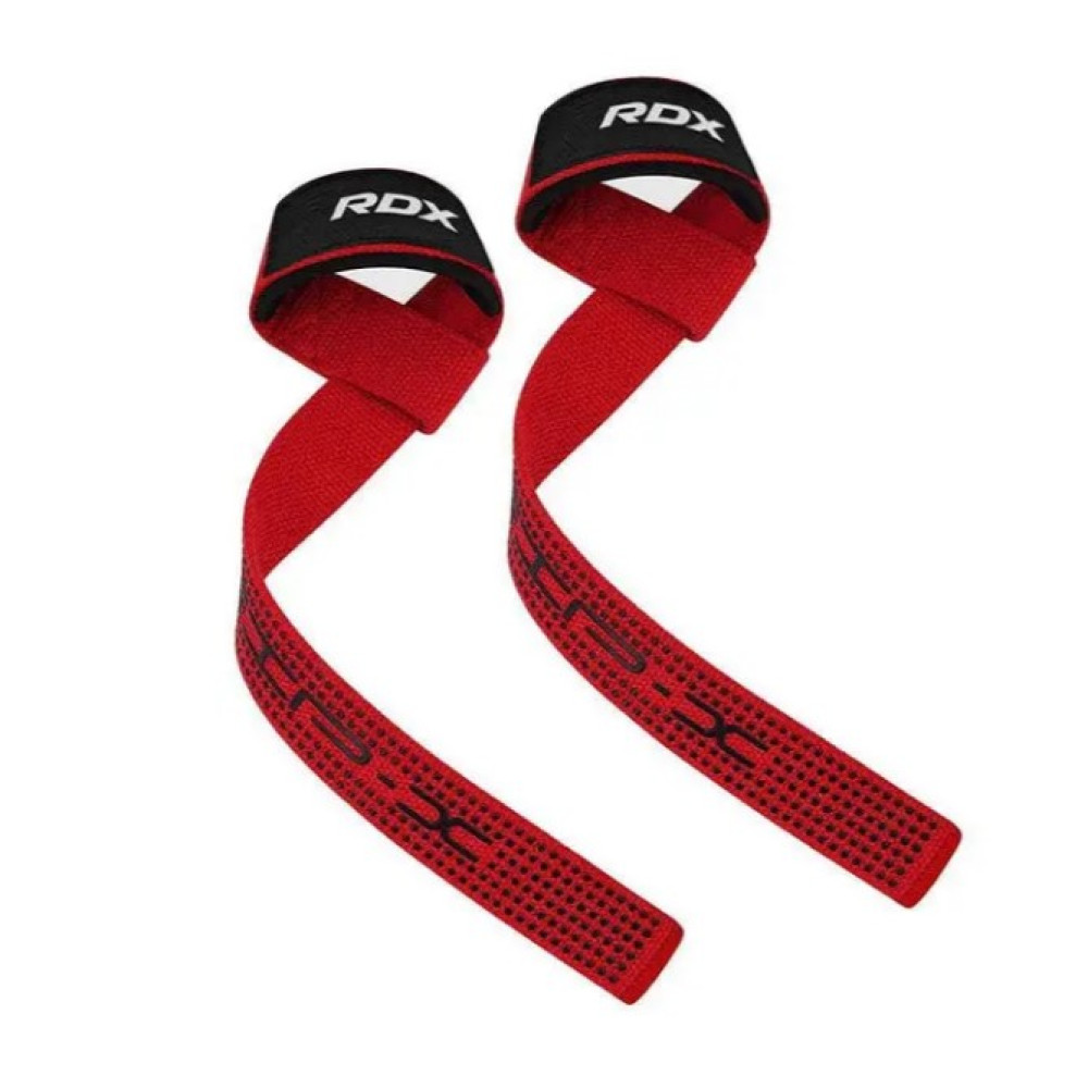 Лямки для тяги RDX S4 Gym Cotton Gel Straps Red Plus (WAC-S4R+)