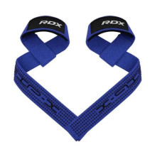 Лямки для тяги RDX S4 Gym Cotton Gel Straps Blue Plus (WAC-S4U+)