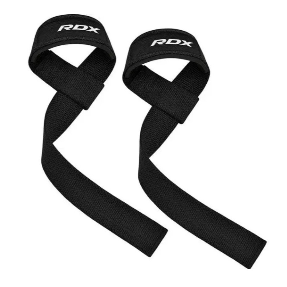Лямки для тяги RDX W1 Gym Single Strap Black Plus (WAN-W1B+)