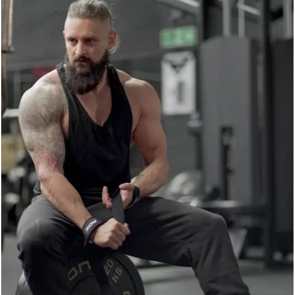 Лямки для тяги RDX W1 Gym Single Strap Blue Plus (WAN-W1U+)