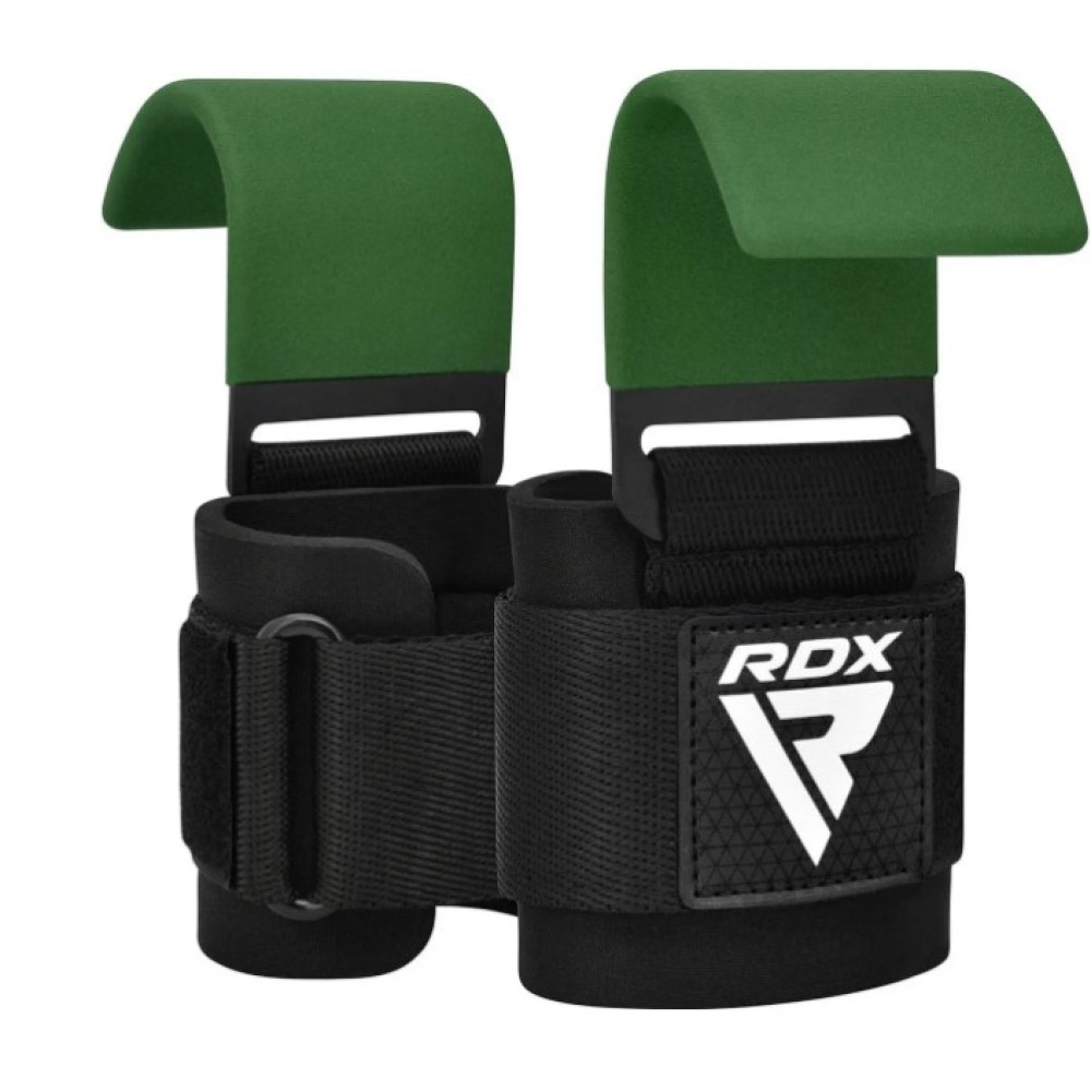 Гаки для тяги на зап'ястя RDX W5 Gym Hook Strap Army Green Plus (WAN-W5AG+)