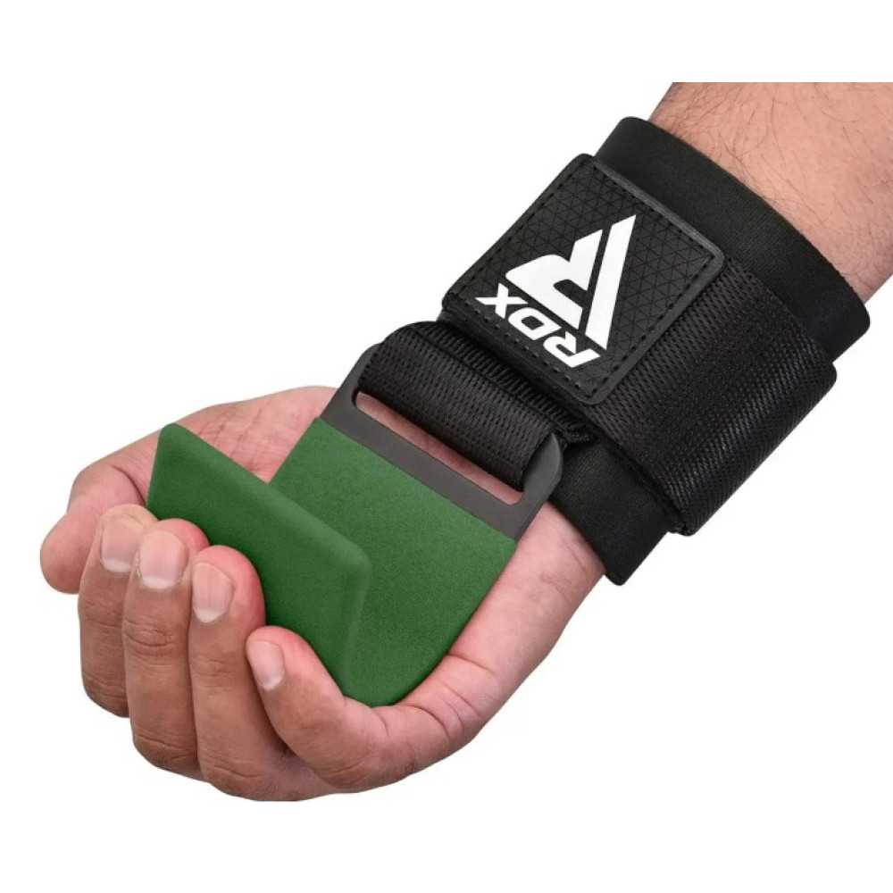 Гаки для тяги на зап'ястя RDX W5 Gym Hook Strap Army Green Plus (WAN-W5AG+)