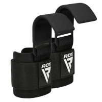 Гаки для тяги на зап'ястя RDX W5 Gym Hook Strap Black Plus (WAN-W5B+)
