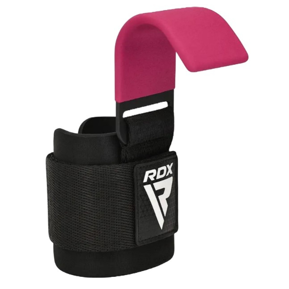 Гаки для тяги на зап'ястя RDX W5 Gym Hook Strap Pink Plus (WAN-W5P+)