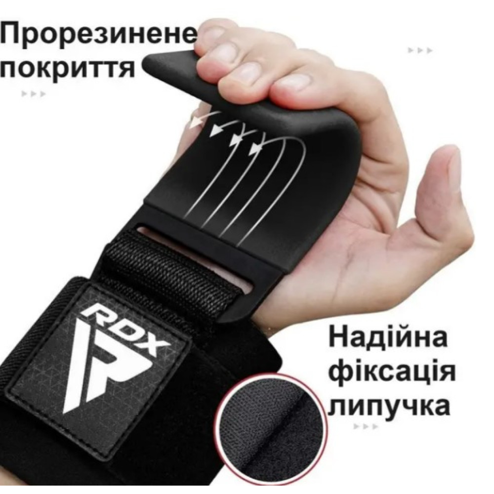 Гаки для тяги на зап'ястя RDX W5 Gym Hook Strap Pink Plus (WAN-W5P+)