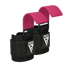 Крюки для тяги на запястье RDX W5 Gym Hook Strap Pink Plus (WAN-W5P+)