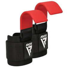 Крюки для тяги на запястье RDX W5 Gym Hook Strap Red Plus (WAN-W5R+)