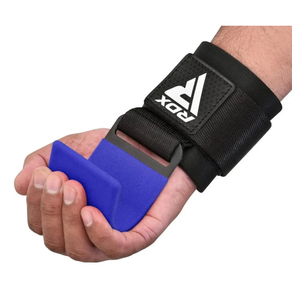 Гаки для тяги на зап'ястя RDX W5 Gym Hook Strap Blue Plus (WAN-W5U+)