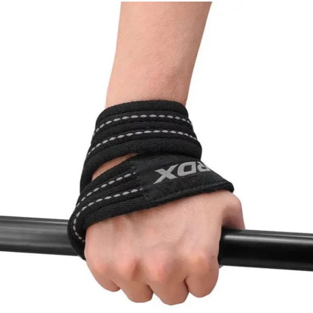 Силові ремені RDX Gym Lifting 8 Figure Straps Gray M (WAC-W8G-M)