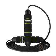 Скакалка скоростная RDX SKIPPING ROPE STEEL COATED CABLE W1 Green 3 м (SRF-W1GN-10.3FT)