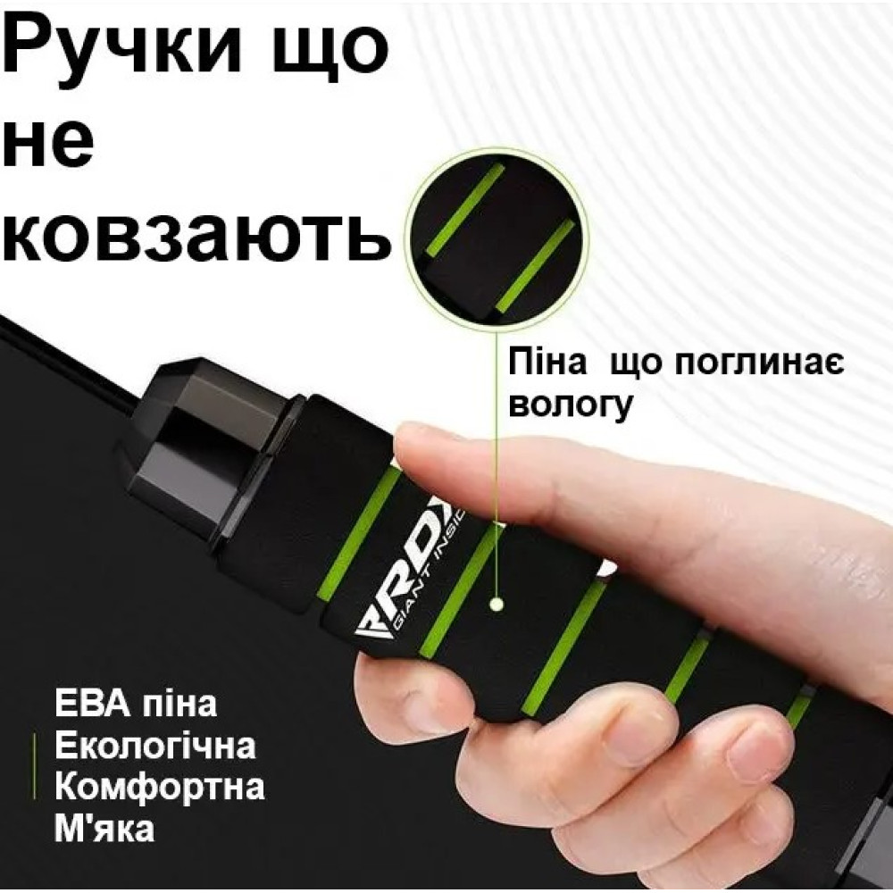 Скакалка швидкісна RDX SKIPPING ROPE STEEL COATED CABLE W1 Blue 3 м (SRF-W1U-10.3FT)