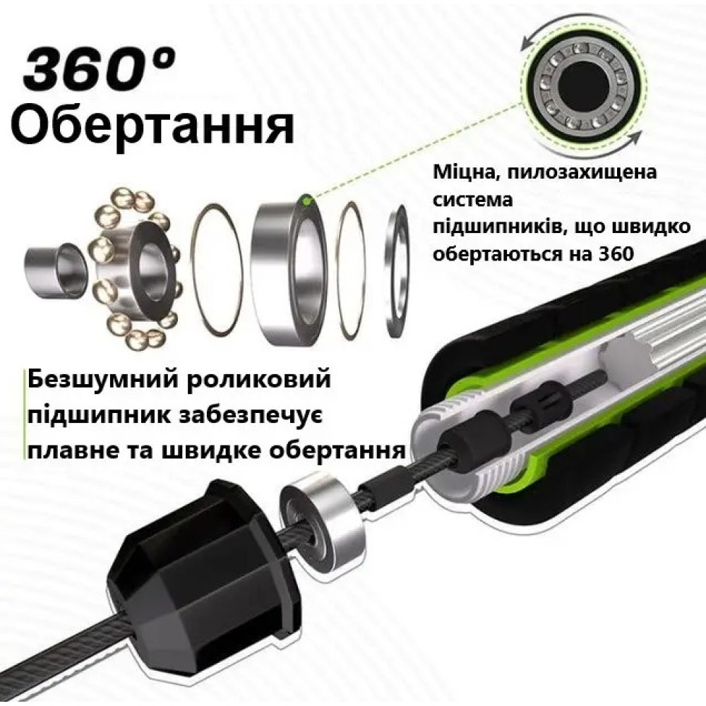Скакалка швидкісна RDX SKIPPING ROPE STEEL COATED CABLE W1 Blue 3 м (SRF-W1U-10.3FT)