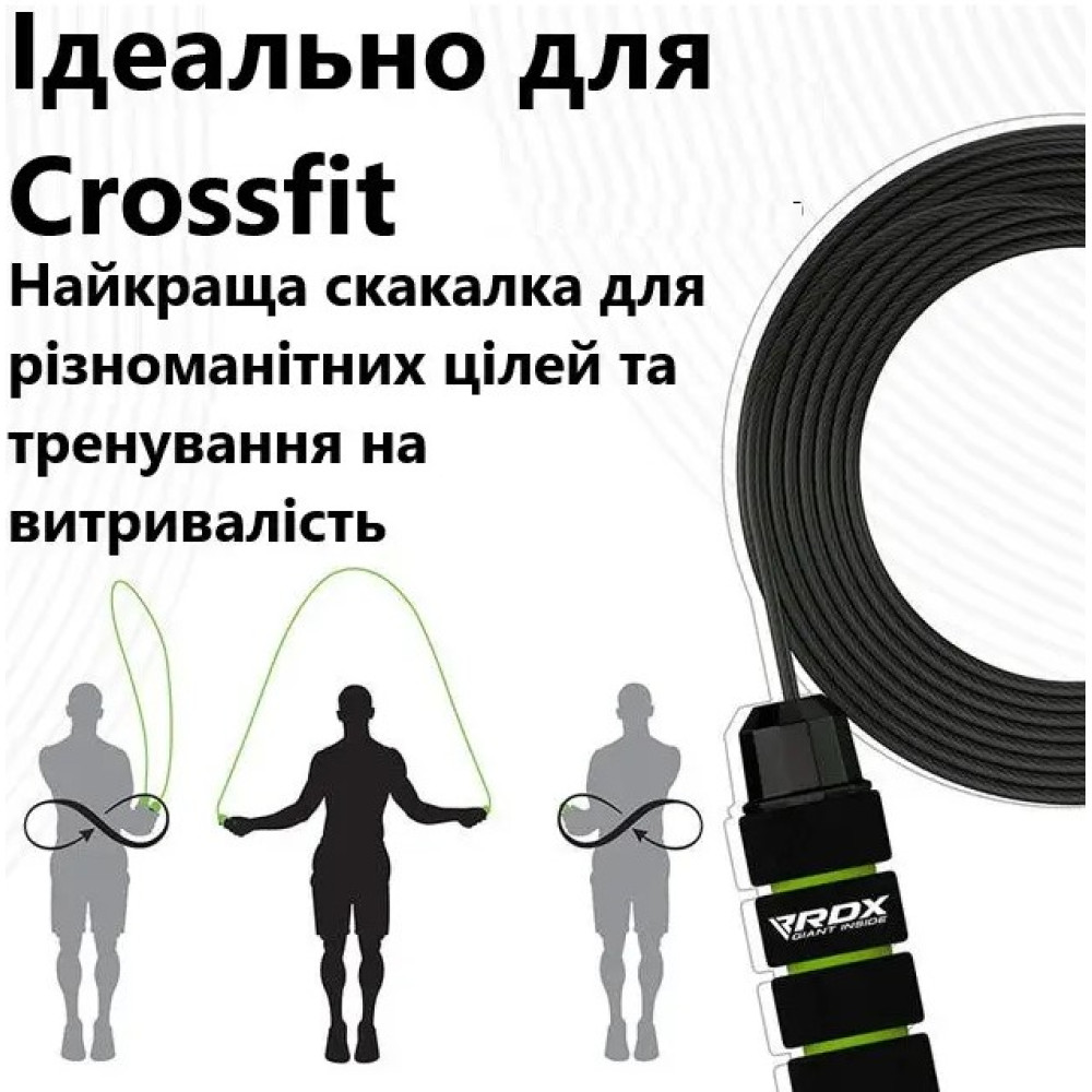 Скакалка швидкісна RDX SKIPPING ROPE STEEL COATED CABLE W1 Blue 3 м (SRF-W1U-10.3FT)