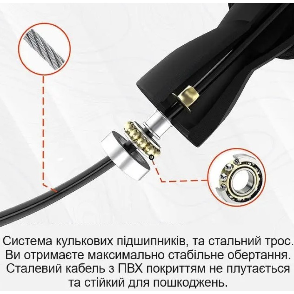 Скакалка швидкісна RDX X2 з обтяжувачами Orange 3 м (SRPF-X2O-10.3FT)