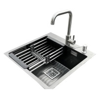 Комплект мийка + змішувач Romzha Arta Nova U-450 BL (B) RO41242