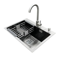 Комплект мойка + смеситель Romzha Arta Nova U-550 BL(A) RO41243