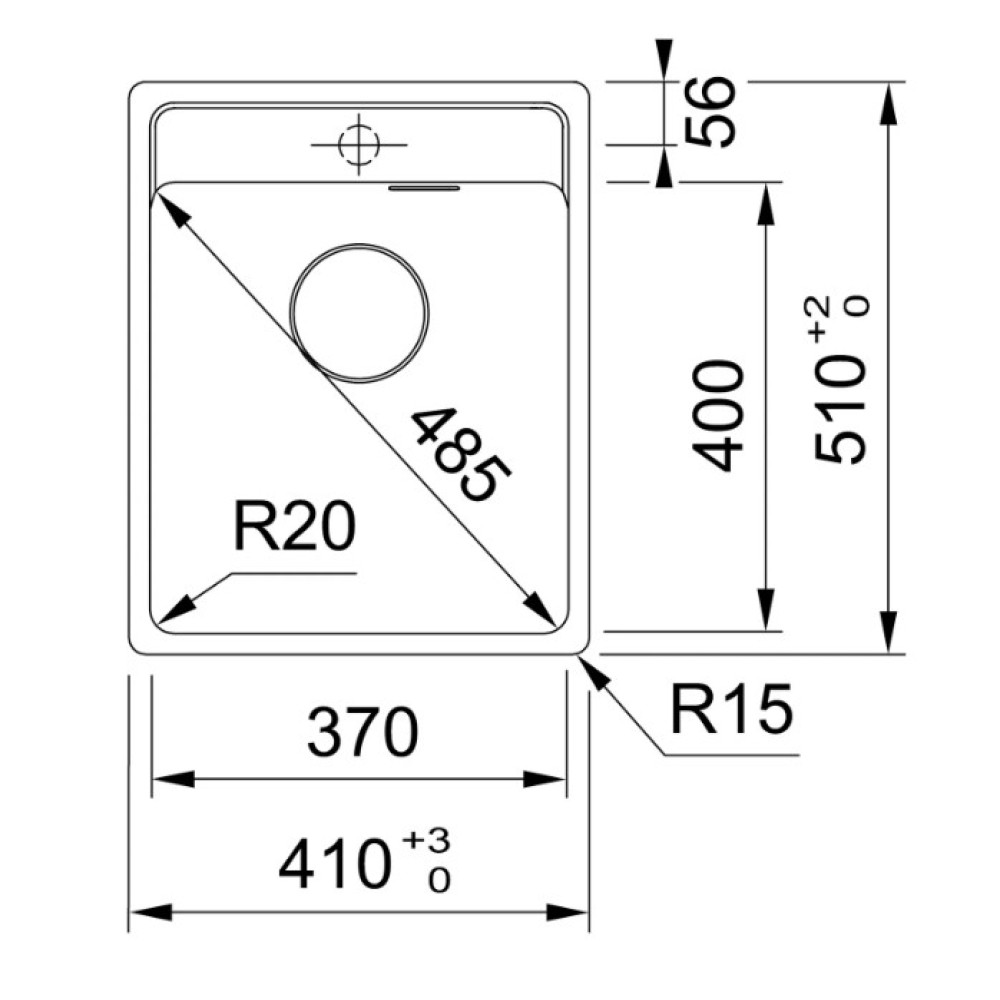 Кухонна мийка Romzha Vlada Biela (102) RO43659