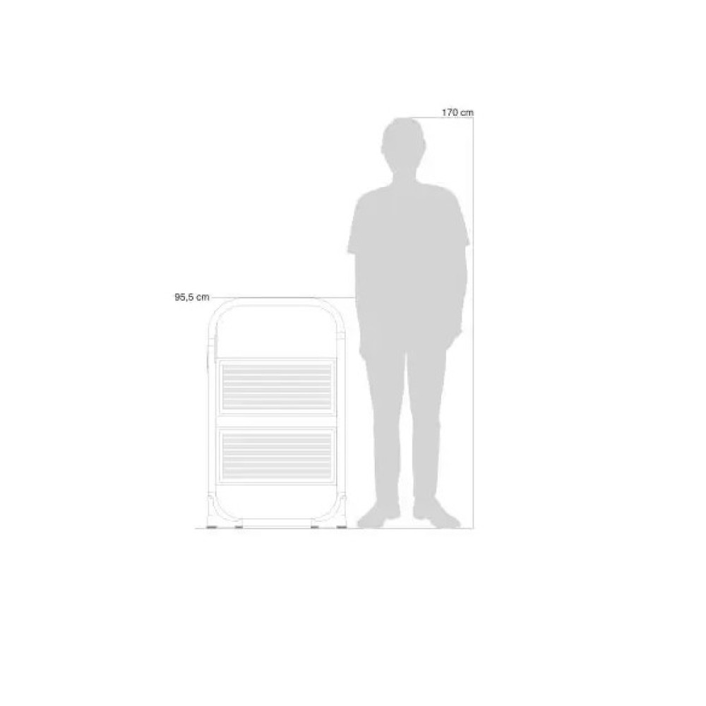 Лестница Rolser Taburete M/11 UNE 3 ступени Blanco (MET004-1024)