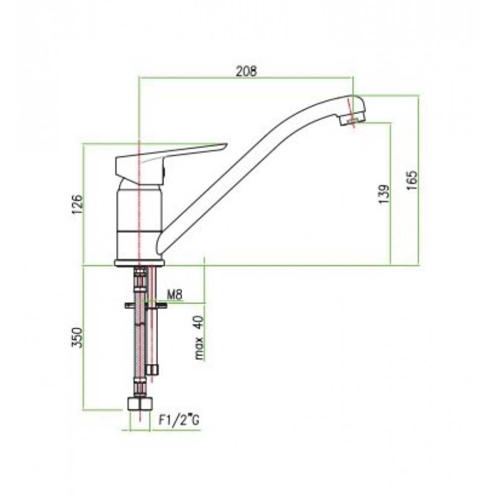 Змішувач для кухні Santan KEVON 81BC4510