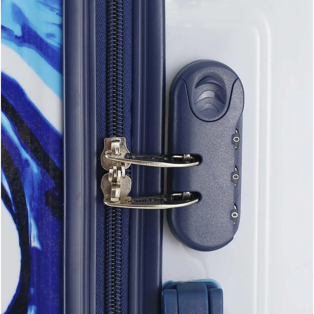 Валіза Semi Line 28" (L) White/Blue Print (T5653-3) (DAS302331)