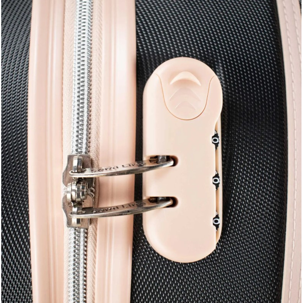 Валіза Semi Line 20" (S) Black/Pink Cream (T5671-2) (DAS302670)