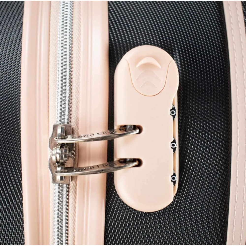 Чемодан Semi Line 24" (M) Black/Pink Cream (T5671-3) (DAS302671)