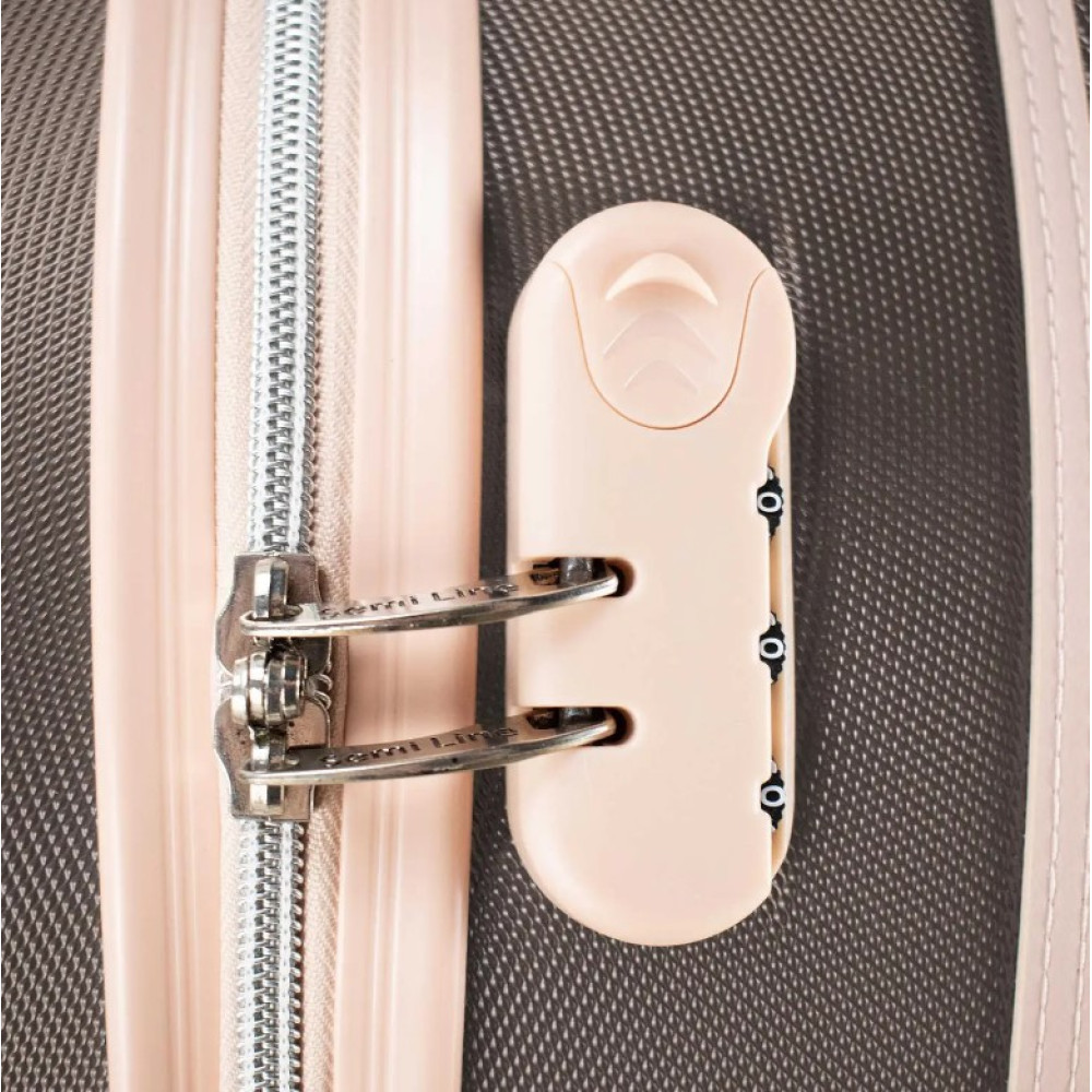 Чемодан Semi Line 24" (M) Brown/Pink Cream (T5673-3) (DAS302679)