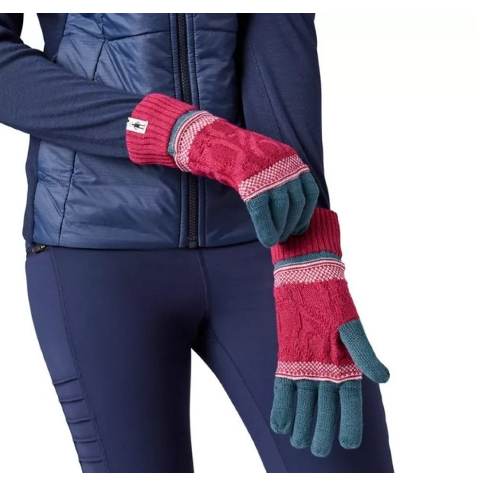 Рукавиці Smartwool Popcorn Cable Glove Prussian Blue