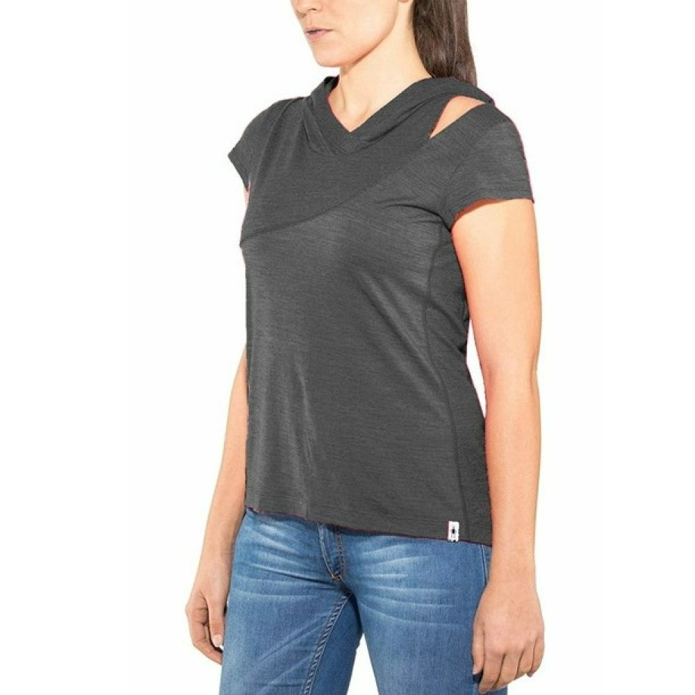 Термофутболка-худі жіноча Smartwool Wm's Everyday Exploration Hooded Tee Charcoal S