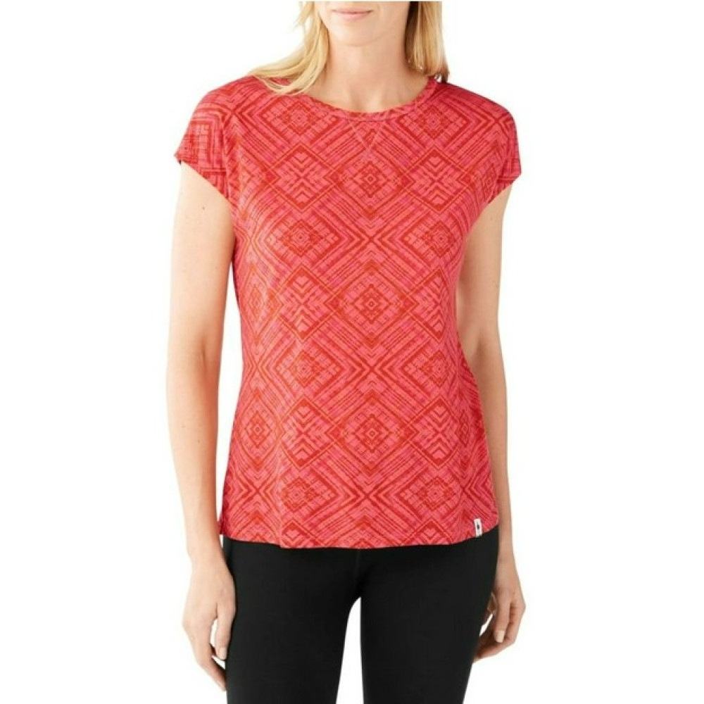 Термофутболка жіноча Smartwool Wm's Merino 150 Pattern Tee Bright Coral XL