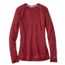 Кофта женская Smartwool Wm’s Merino 250 Baselayer Pattern Crew Aubergin Heather M
