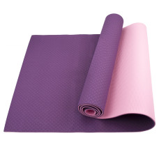 Коврик (мат) для йоги и фитнеса Sportcraft TPE 6 мм Plum/Pink (ES0074)