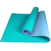 Коврик (мат) для йоги та фітнесу Sportcraft TPE 6 мм Mint/Blue (ES0077)