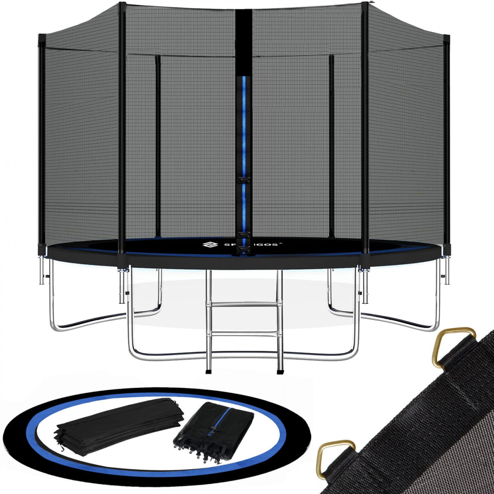 Батут із зовнішньою сіткою Springos 10FT 305 см TP0002 Black