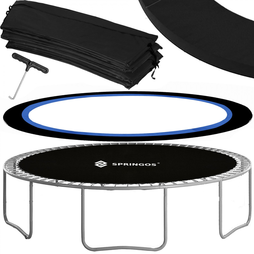 Батут із зовнішньою сіткою Springos 10FT 305 см TP0002 Black