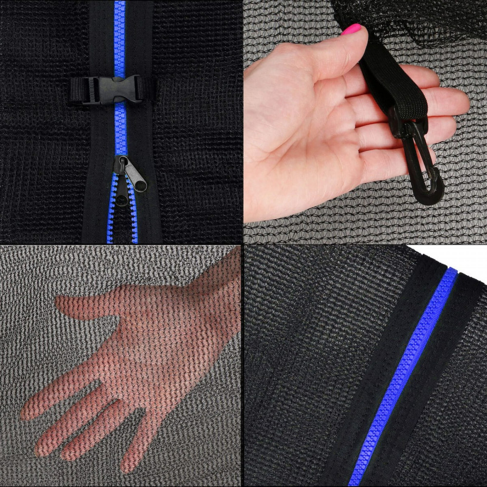 Батут із зовнішньою сіткою Springos 12FT 365 см TP0003 Black