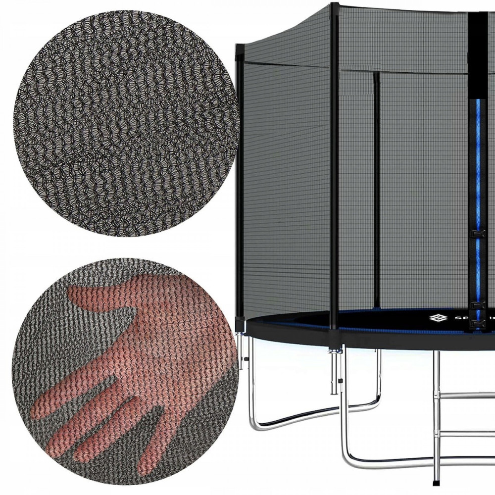 Батут із зовнішньою сіткою Springos 12FT 365 см TP0003 Black