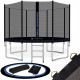 Батут із зовнішньою сіткою Springos 12FT 365 см TP0003 Black
