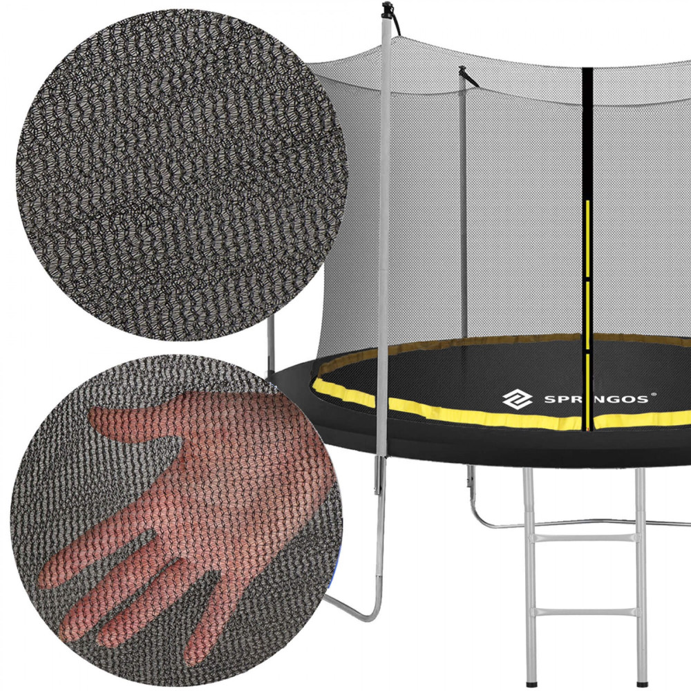 Батут с внутренней сеткой Springos 8FT 245 см TP0005 Black