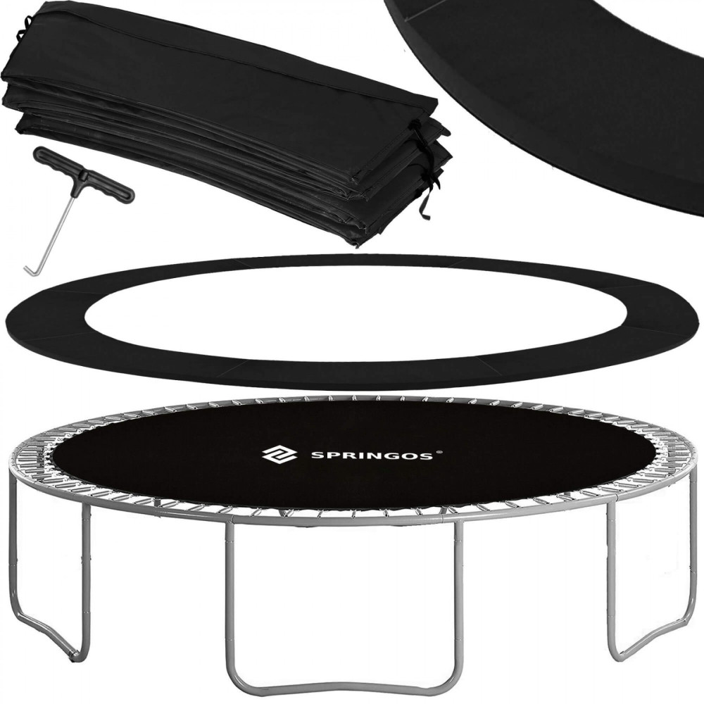 Батут с внутренней сеткой Springos 8FT 245 см TP0005 Black