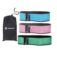 Резинка для фитнеса и спорта Springos Hip Band из ткани 3 шт (FA0108)