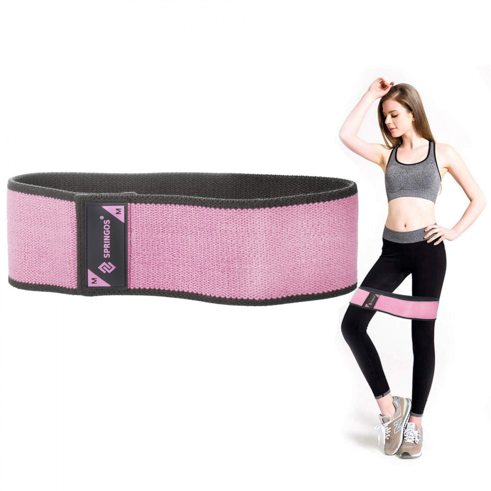 Резинка для фітнесу та спорту Springos Hip Band із тканини Size M (FA0110)