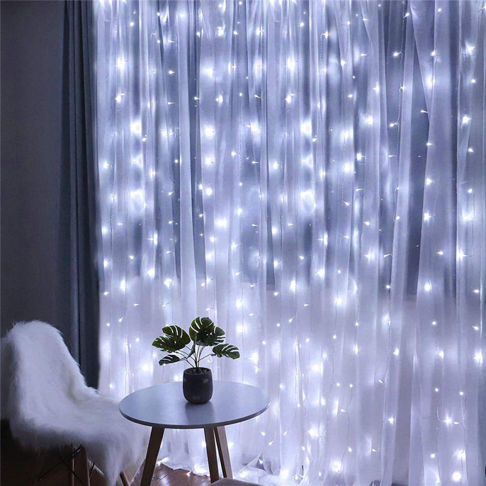Гірлянда водоспад (штора) Springos 2 x 2 м 400 LED CL0098 Cold White
